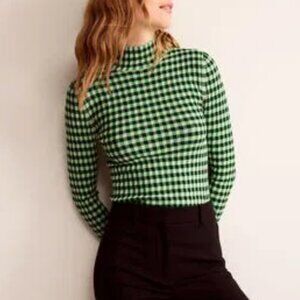 Boden Small  jumper/checkered top